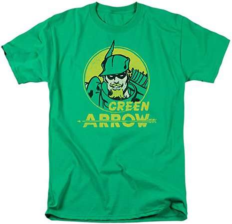 Amazon.com: DC Green Arrow Comics Superhero Retro Comic Circle Adult T-Shirt Tee : Clothing, Shoes & Jewelry