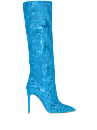 Paris Texas Holly crystal-embellished 105mm boots - FARFETCH
