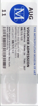 MET museum ticket
