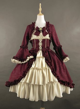 Henruiaita -Antique Victorian Doll- Vintage Classic Lolita OP Dress (Short Version)