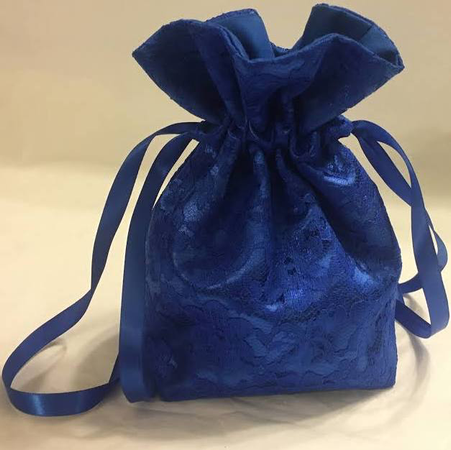 blue vintage regency purse