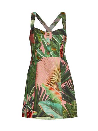 Farm Rio Amazonia Forest Mini Dress | SaksFifthAvenue
