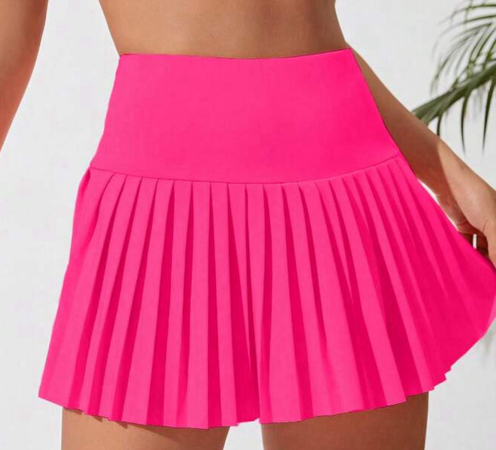 hot pink tennis skirt