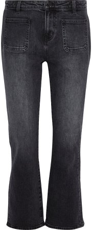 The Cropped Boot Faded Mid-rise Bootcut Jeans