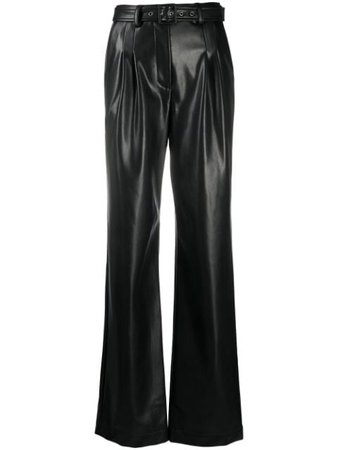 Shop black Jonathan Simkhai high-waisted straight trousers with Express Delivery - Farfetch