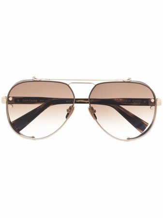 Balmain Eyewear Captaine aviator tinted sunglasses - FARFETCH