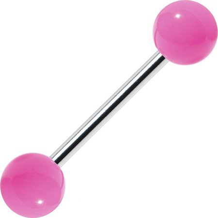 Pink Neon Barbell Tongue Ring – BodyCandy