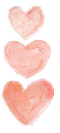watercolor hearts