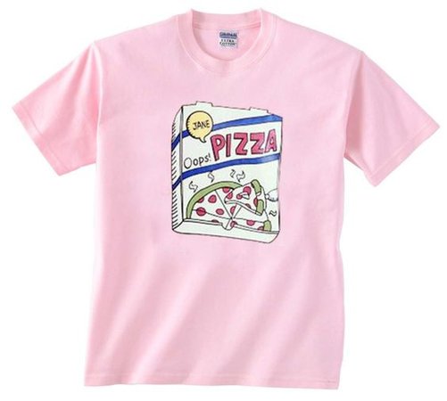 Pizza Art Light Pink T Shirt