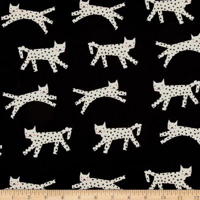 Cotton + Steel Black & White 2017 Neon Snow Leopard Black - Discount Designer Fabric - Fabric.com