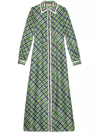 Gucci graphic-print Silk Midi Dress - Farfetch