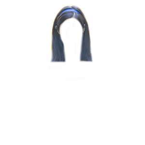 Short Black Hair PNG Headband