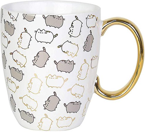 Enesco 6004622 Pusheen by Our Name is Mud Gold Pattern Coffee Mug 12 oz,: Amazon.ca: Home & Kitchen