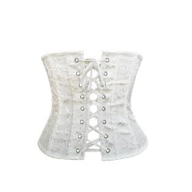 white lace up corset