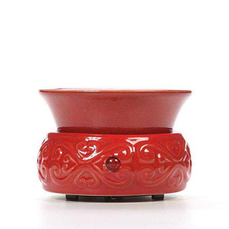 Amazon.com: Hosley Red Ceramic Electric Fragrance Warmer. Ideal for spa and aromatherapy. Use with brand wax melts/cubes, essential oils and fragrance oils.: Home & Kitchen