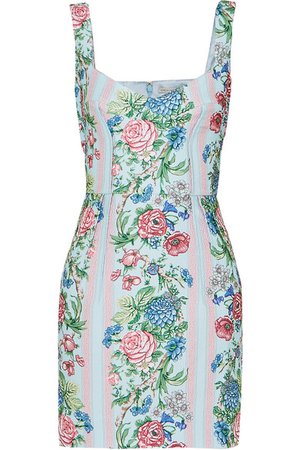 Emilia Wickstead | Judita floral-print cloqué mini dress | NET-A-PORTER.COM