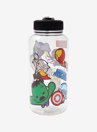 Marvel Avengers Chibi Sticker Water Bottle