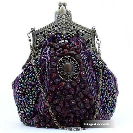 victorian purse black and lavender - Google Search