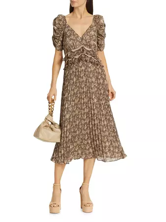 Shop EN SAISON Daphne Floral Midi-Dress | Saks Fifth Avenue