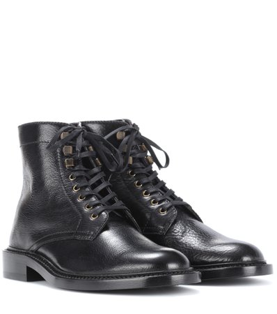 SAINT LAURENT Army 25 leather ankle boots