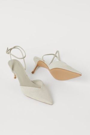 Faux Suede Sandals - Light taupe - Ladies | H&M US