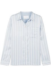 ASCENO | Striped silk-satin pajama pants | NET-A-PORTER.COM