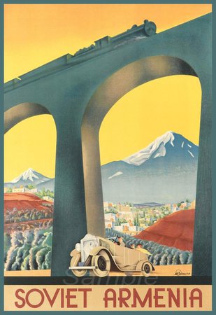 Vintage Soviet Armenia Russia Travel Poster Print | Etsy