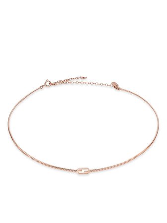 Fendi Baguette logo chain necklace - FARFETCH