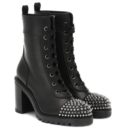 Christian Louboutin - TS Croc leather ankle boots | Mytheresa