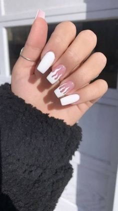 White Flame Nails