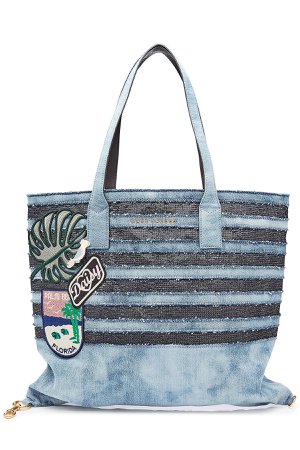 Denim and Sequin Tote Gr. One Size
