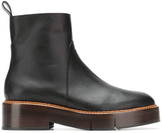 Clergerie wood sole ankle boots