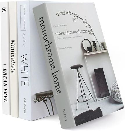 Amazon.com: 4 Pack Faux Books for Decoration, Ediactcyl Modern Fashion Decorative Books Set for Hardcover Home Decor, Fake Book Stacks Display for Bookshelf Living Room Decor : Home & Kitchen