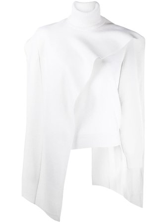 Givenchy, cape detail roll-neck jumper