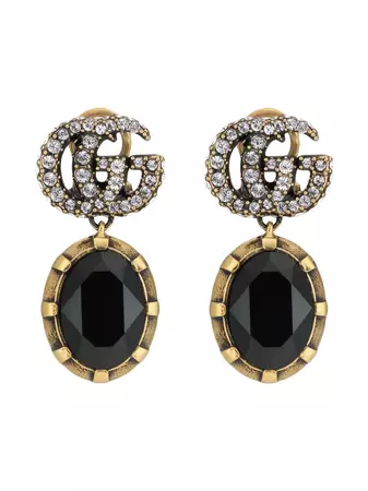 Gucci crystal-embellished Double G Earrings - Farfetch