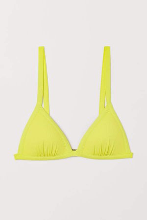 Push-up Triangle Bikini Top - Yellow