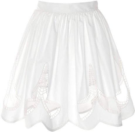 Christopher Kane Embroidery Cotton Skirt Size: 38
