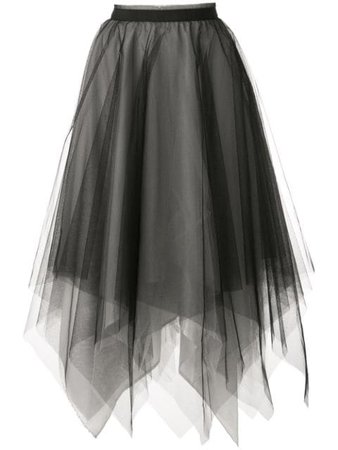 Black Marc Le Bihan Tulle Midi Skirt | Farfetch.com