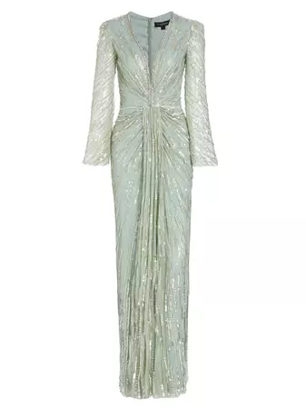 Shop Jenny Packham Darcy Beaded Tulle Gown | Saks Fifth Avenue