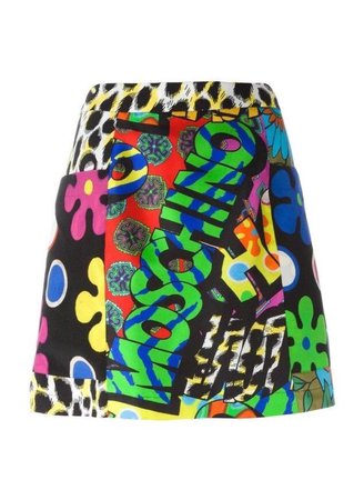 Vintage Moschino Skirt Colorful Fun Printed