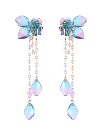 Purple and Blue earrings