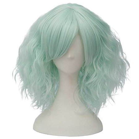 Amazon.com : TOPMAX Fashion Ombre Short 14" Wavy Lolita Women's Cosplay Wig Heat Resistant, Green : Beauty