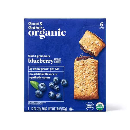 Organic Whole Grain Blueberry Fruit & Grain Bars - 6ct - Good & Gather™ : Target