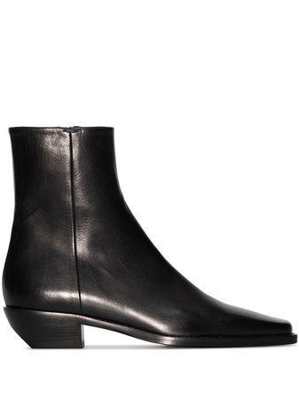 KHAITE Wooster Leather Ankle Boots - Farfetch