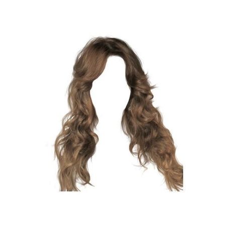 curled long brown hair