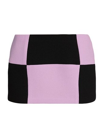 Shop Christian Cowan Checkered Miniskirt | Saks Fifth Avenue