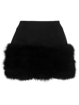 16Arlington Haile feather-trim Mini Skirt - Farfetch