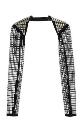 Crystal-Embellished Leather Sleeves Shawl By Peter Do | Moda Operandi
