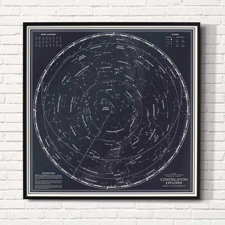 "Constellation Explorer" Northern Hemisphere Star Chart | Chairish