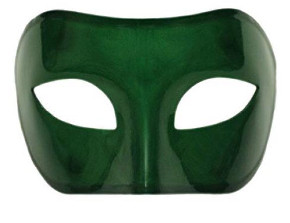 green masquerade mask